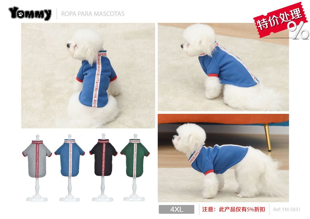 Sudadera para perro 4XL - Ropa para mascotas