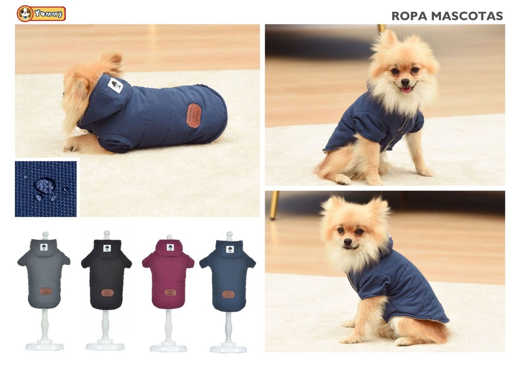 Abrigo para mascotas con capucha talla S para perros