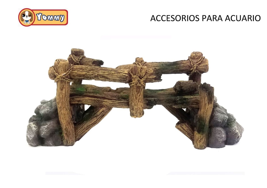 Accesorio para acuario de resina puente 26*9.5*10cm