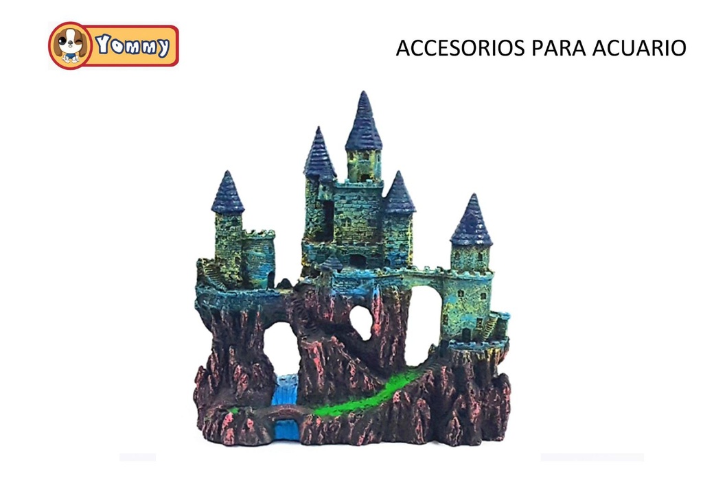Accesorios para acuario castillo de resina 23*9*25 cm - Decoración acuática