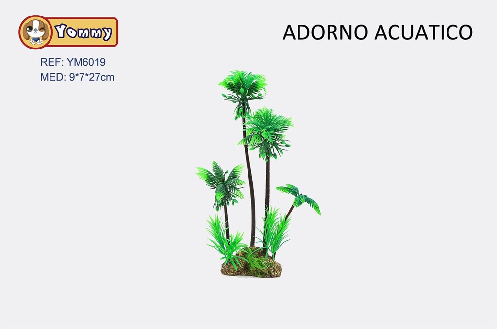 Decoración de acuario plantas plásticas 9*7*27