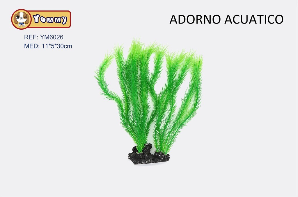 Decoración acuario con plantas de plástico 11x5x30cm para acuarios