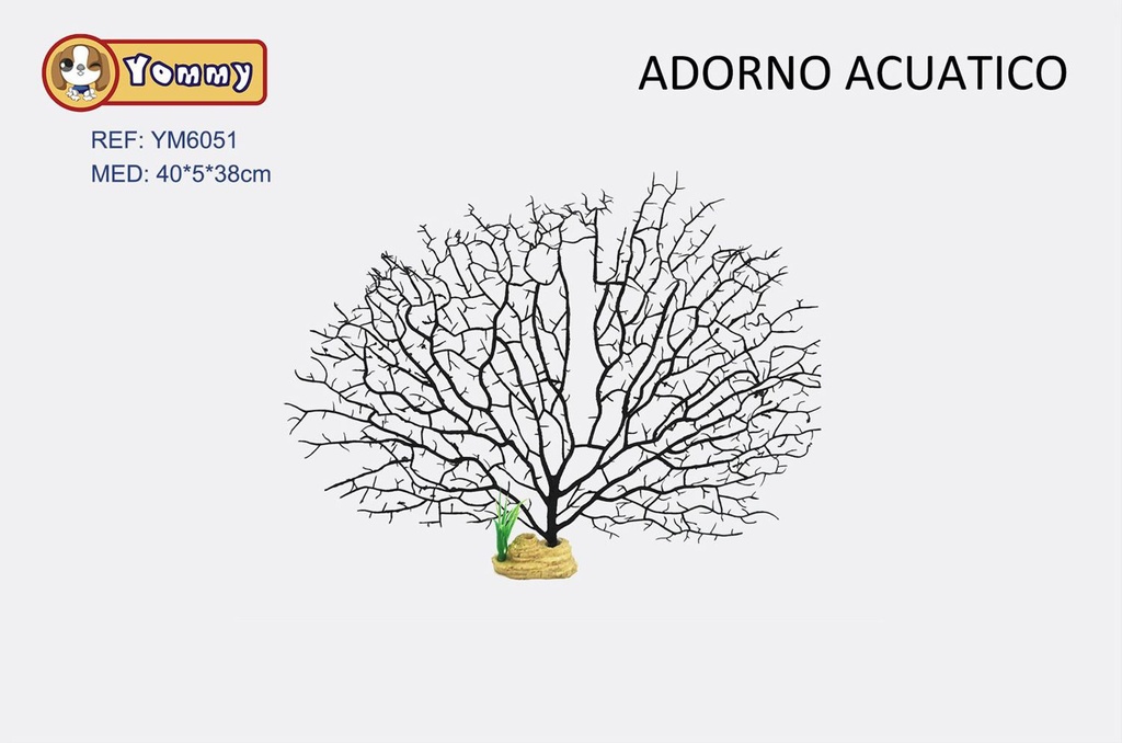 Adorno acuático plástico 40x5x38cm para acuarios