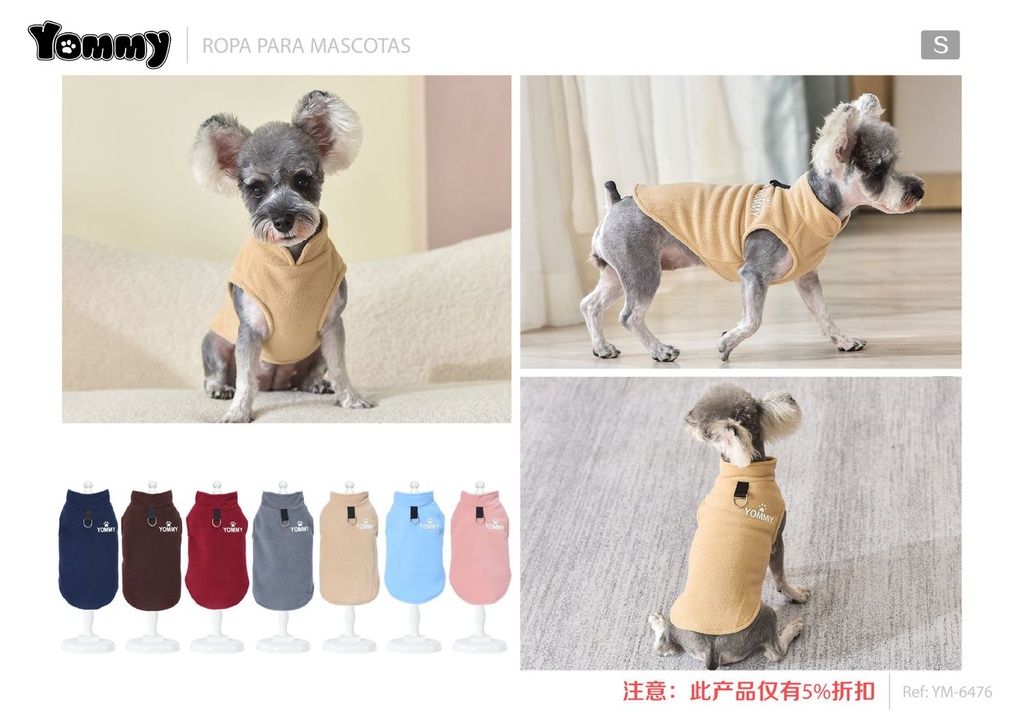 Chaleco para perro talla S para mascotas