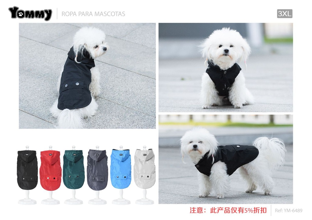 Ropa impermeable para perros 3XL protección contra la lluvia