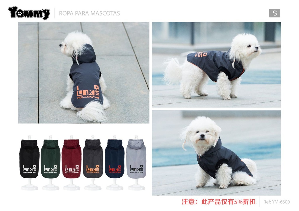 Ropa impermeable para perros S