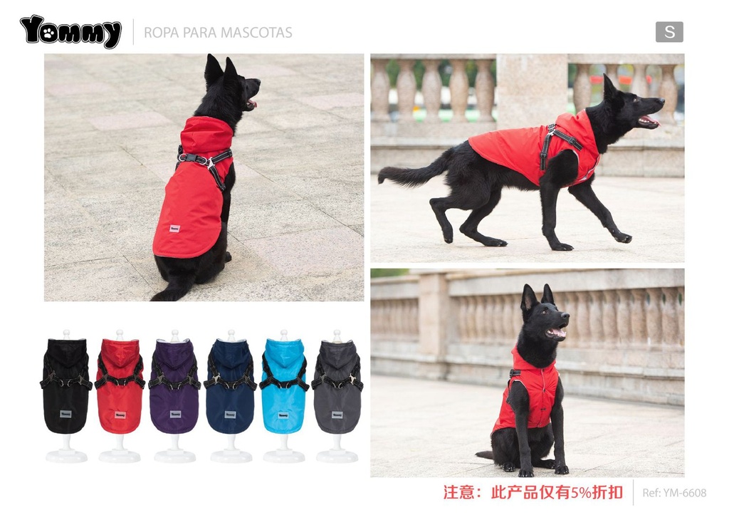 Ropa impermeable para perros S