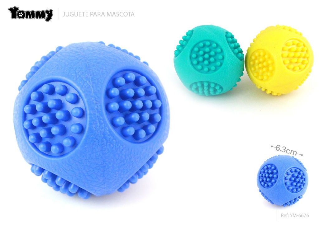 Juguete para perro TPR con silbato 6.3cm para entretenimiento de mascotas