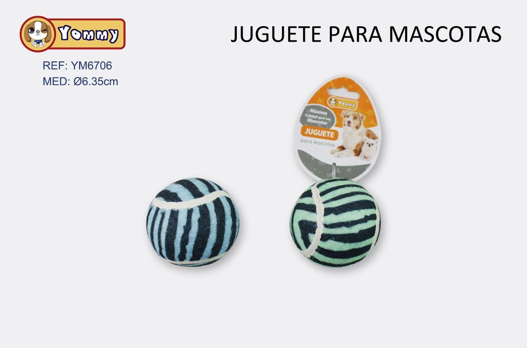 Juguete para mascotas (pelota de tenis) 6.35cm