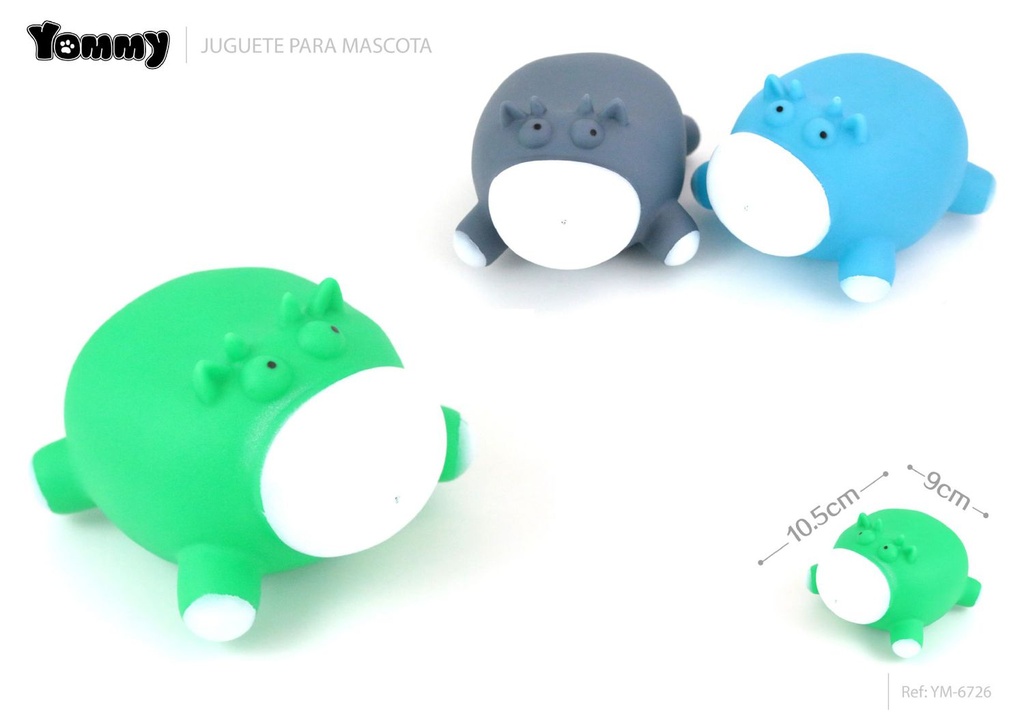Juguete para mascotas en forma de hipopótamo 10.5*9cm