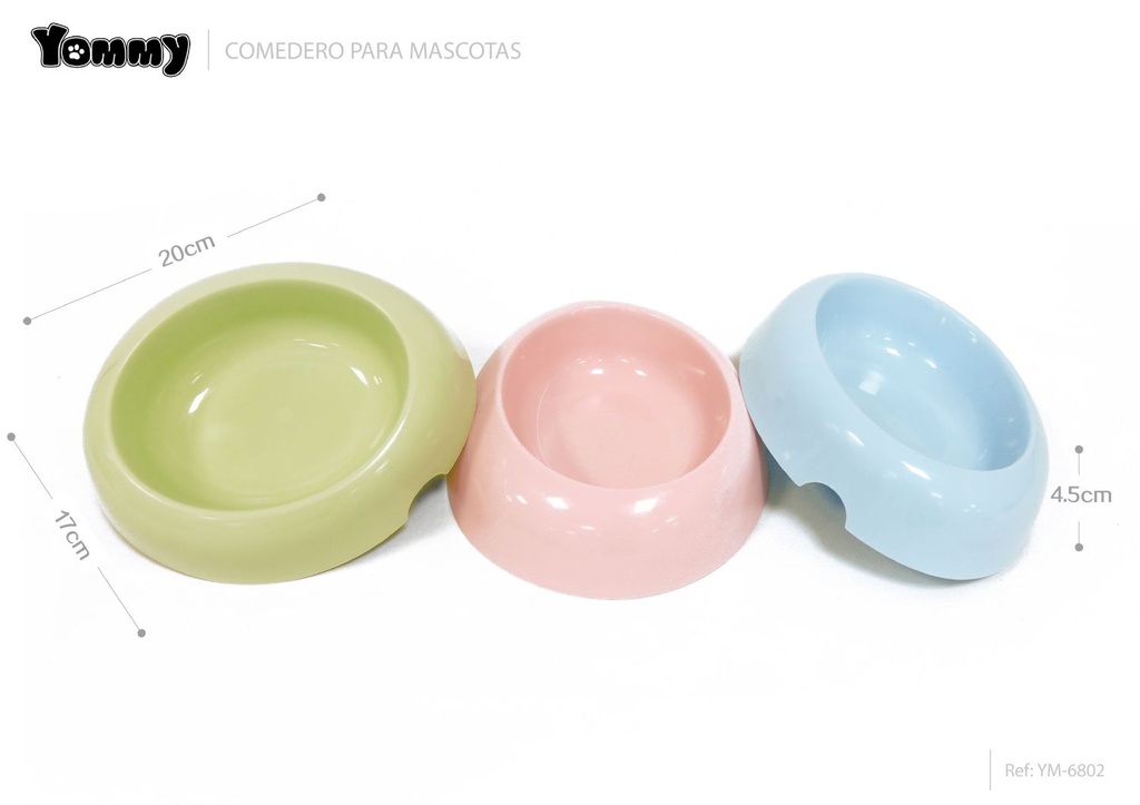 Comedero plástico para mascotas (20*17*4.5 cm) - Accesorios para mascotas