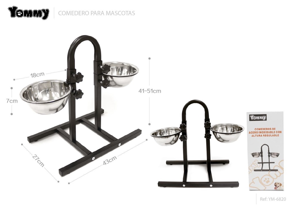 Comedero para mascotas Φ18x7cm para alimentación de mascotas