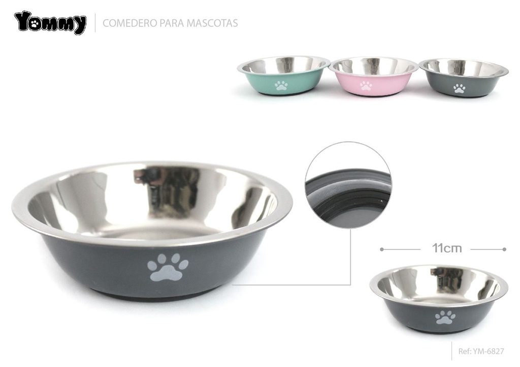 Comedero antideslizante para mascotas 11cm - Accesorios para mascotas