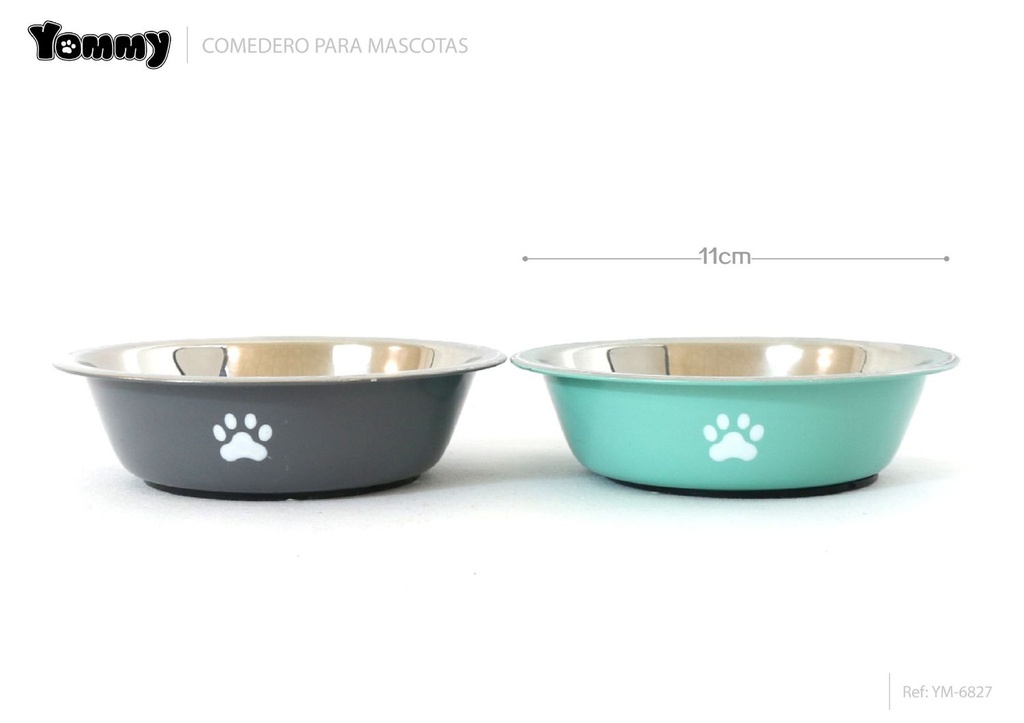 Comedero antideslizante para mascotas 11cm