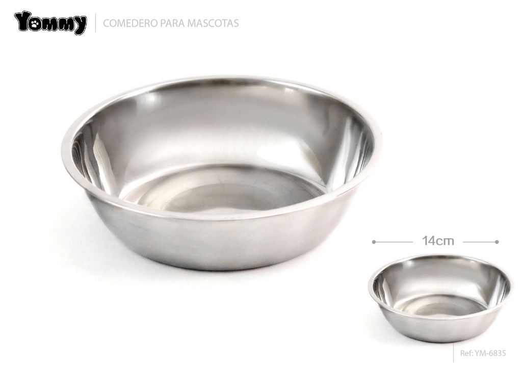 Comedero de acero inoxidable 14 cm - Artículos para mascotas