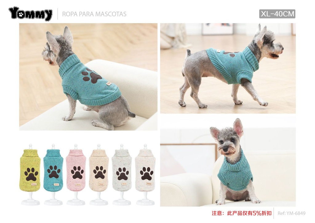 Jersey para mascotas XL 40cm para ropa de animales