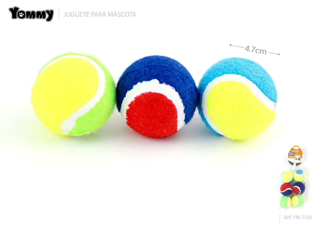 Juguete de bolas para mascotas 4.7cm 6 unidades