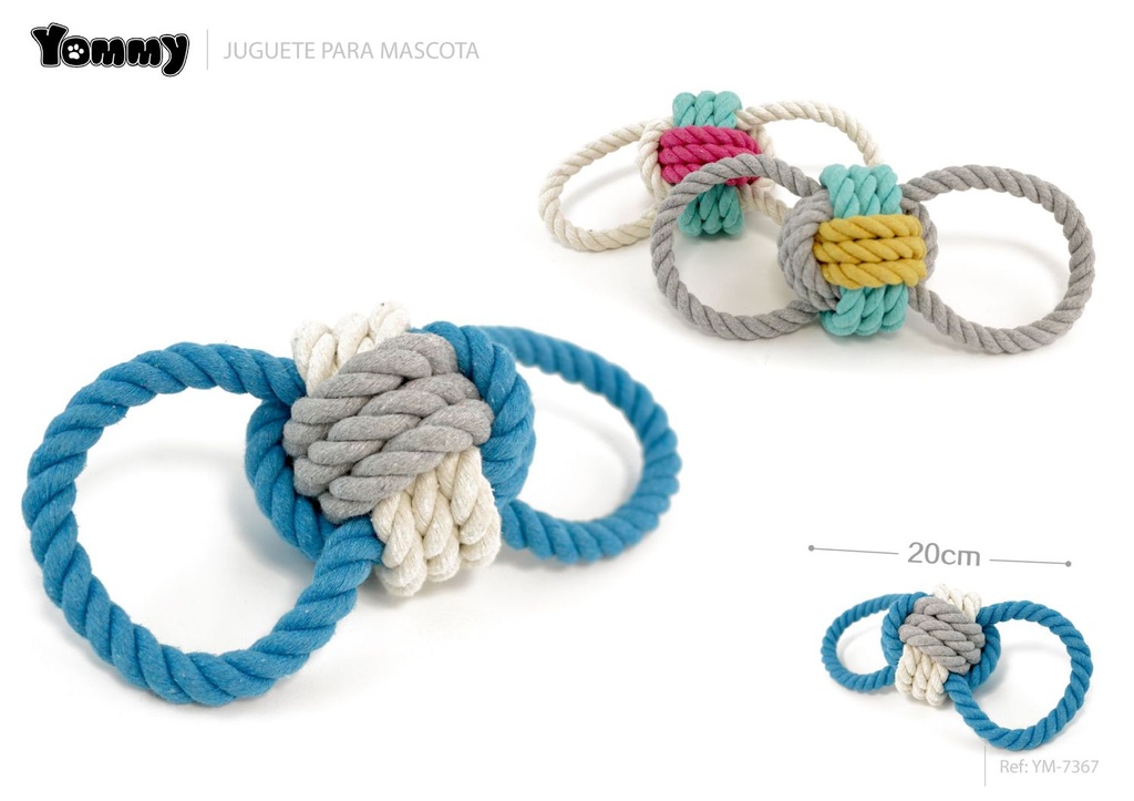 Juguete de fibra de algodón de doble cara 20cm - Juguetes para mascotas