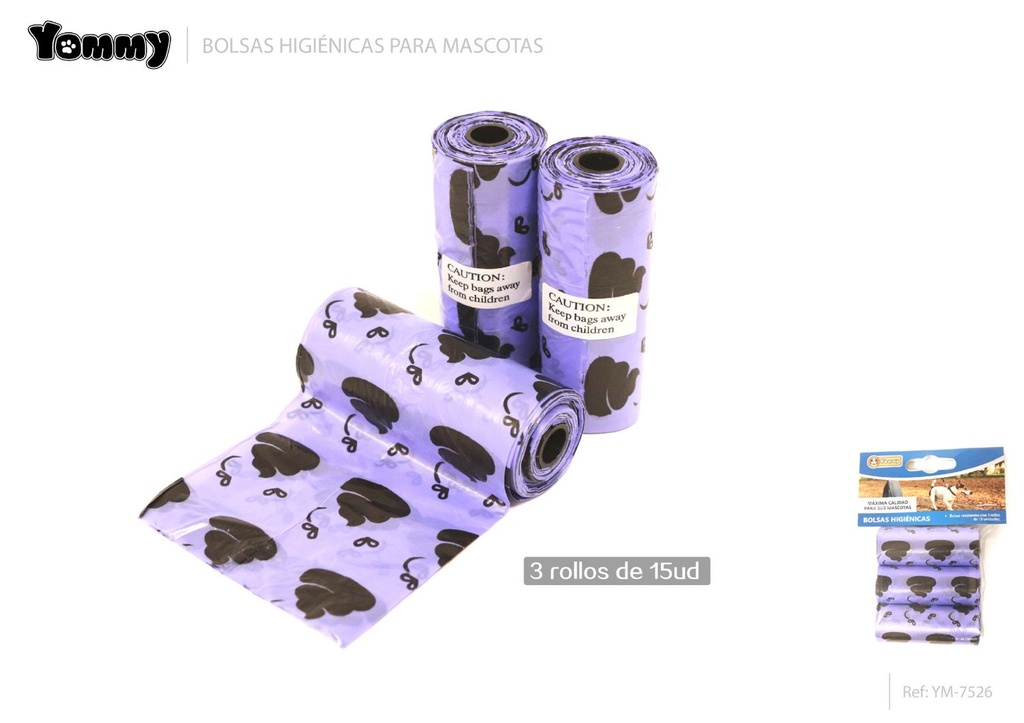 Bolsa de excrementos azul 3*15 - Bolsas desechables