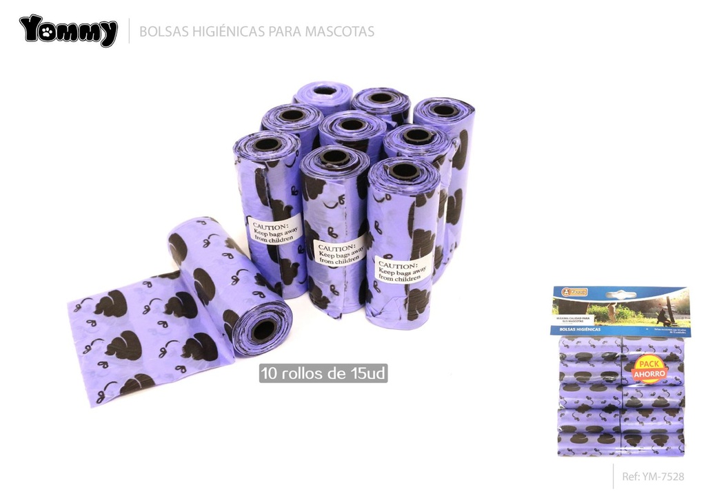 Bolsa de excrementos azul 10*15 - Accesorios para mascotas