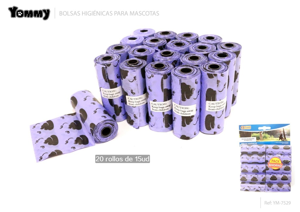 Bolsa de excrementos 20x15 - Accesorios para mascotas