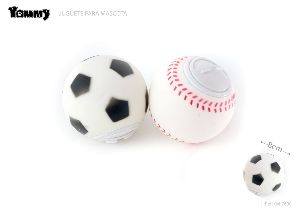 Bola de fútbol para mascotas de 8cm - Juguetes para mascotas