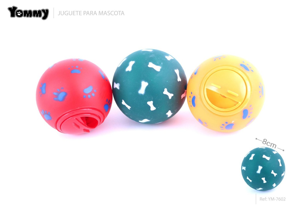 Juguete de hueso y huella de 8cm - Juguetes de goma para mascotas