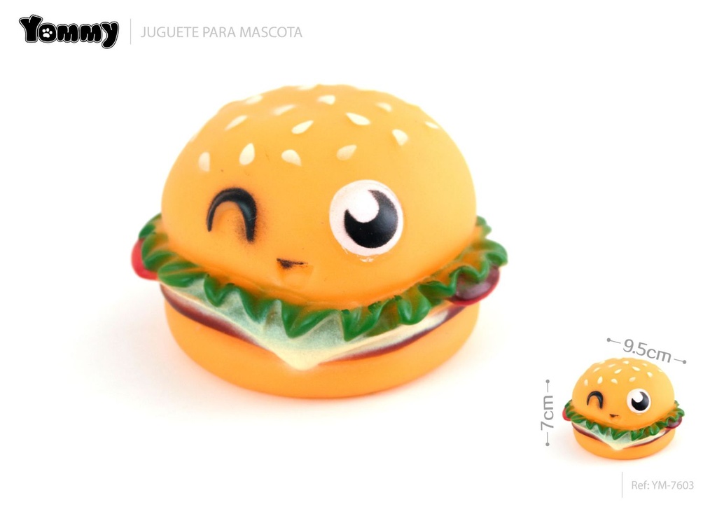 Juguete de mascotas hamburguesa 9.5*7cm - Juguetes para mascotas