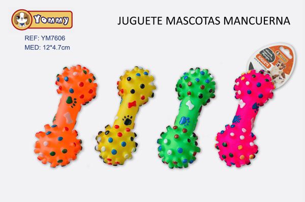 Juguete para mascotas mancuerna 12x4.7cm