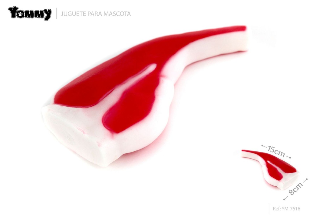 Juguete para mascotas imitación jamón 16.5x8x3cm para perros