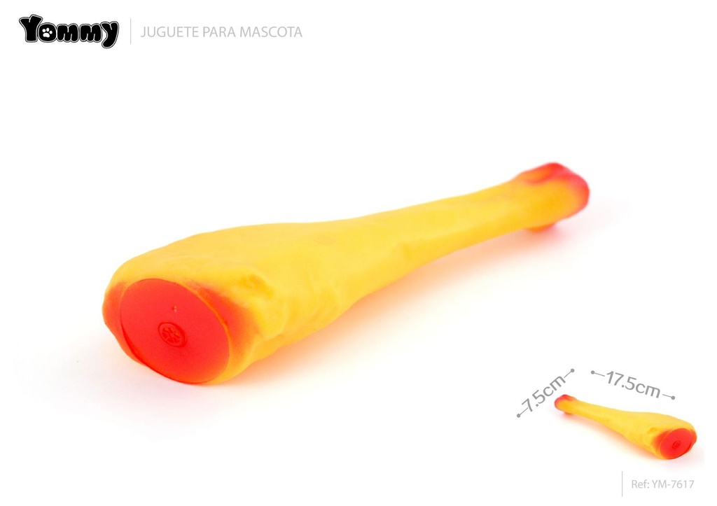 Juguete de goma jamón 17.5x7.5x4 cm - Juguetes para mascotas