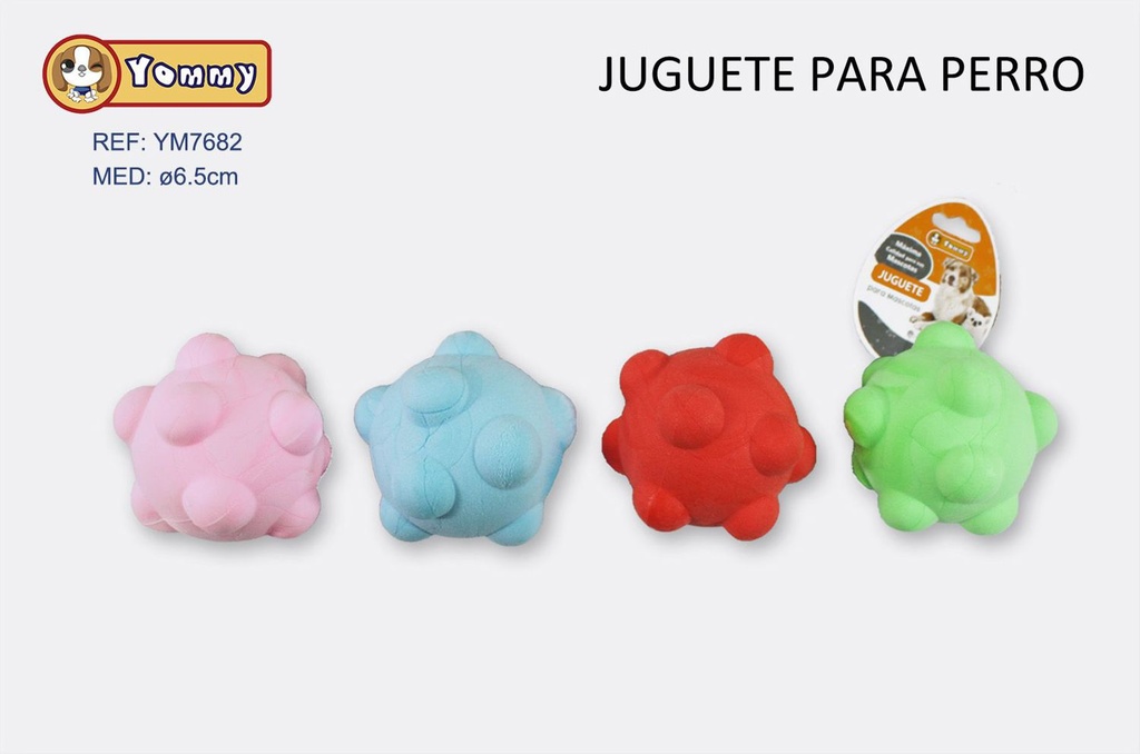 Juguete para mascotas TPR 6.5cm masticable