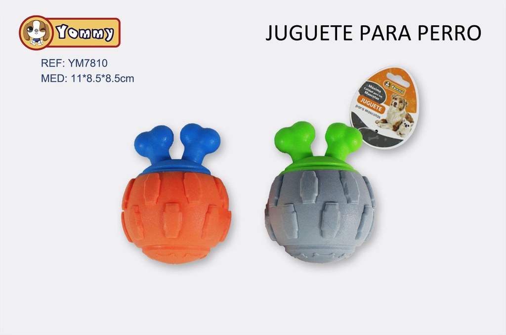 Juguete para mascotas pelota de espuma 11x8.5x8.5cm