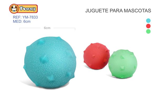 Juguete para mascotas de TPR bola de 6cm