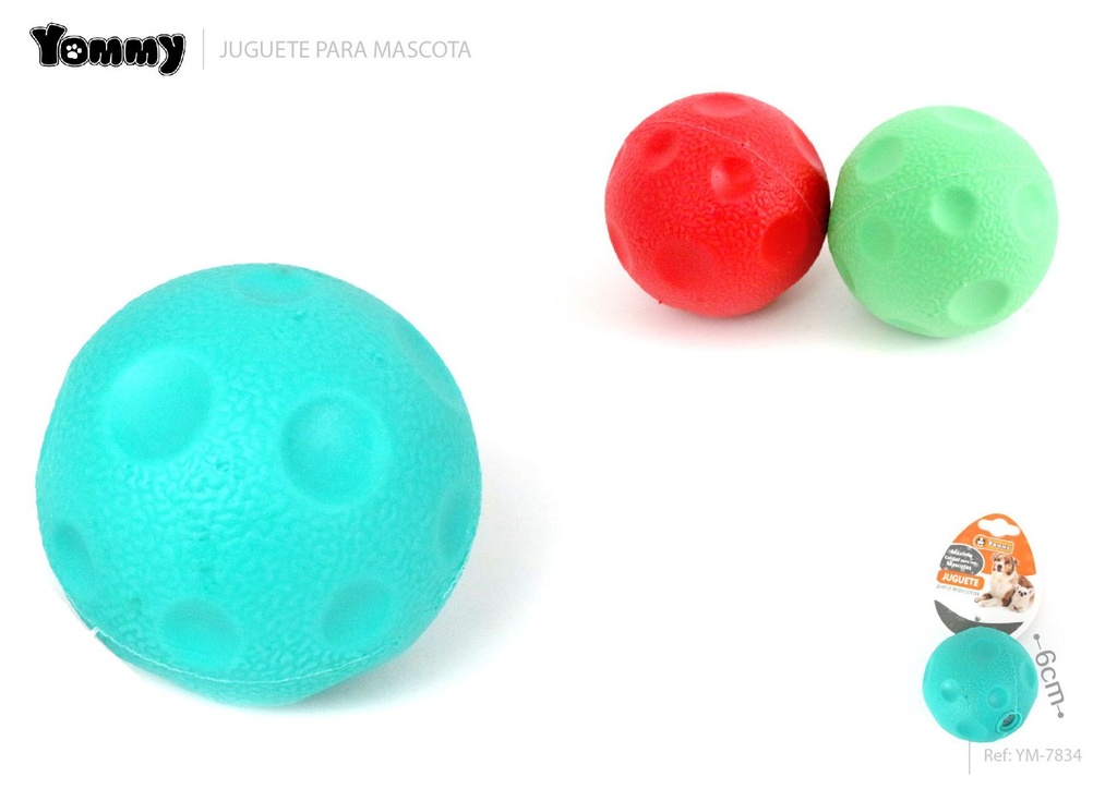 Juguete TPR para mascotas 6cm para diversión y ejercicio
