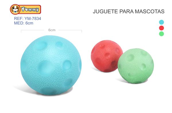 Juguete TPR para mascotas 6cm para diversión y ejercicio