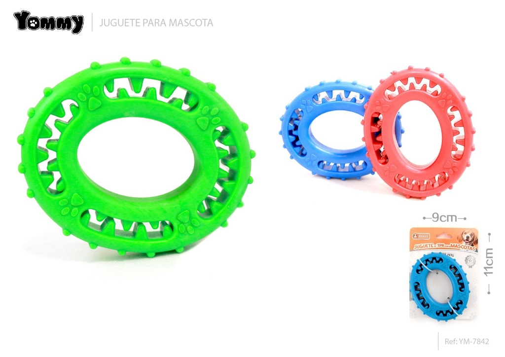 Juguete circular de 11*9*1.9cm para masticar - Accesorios para mascotas