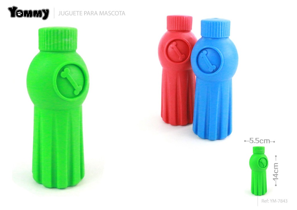 Juguete para mascotas en forma de botella 14x5.5x5.5 cm - Juguetes de plástico