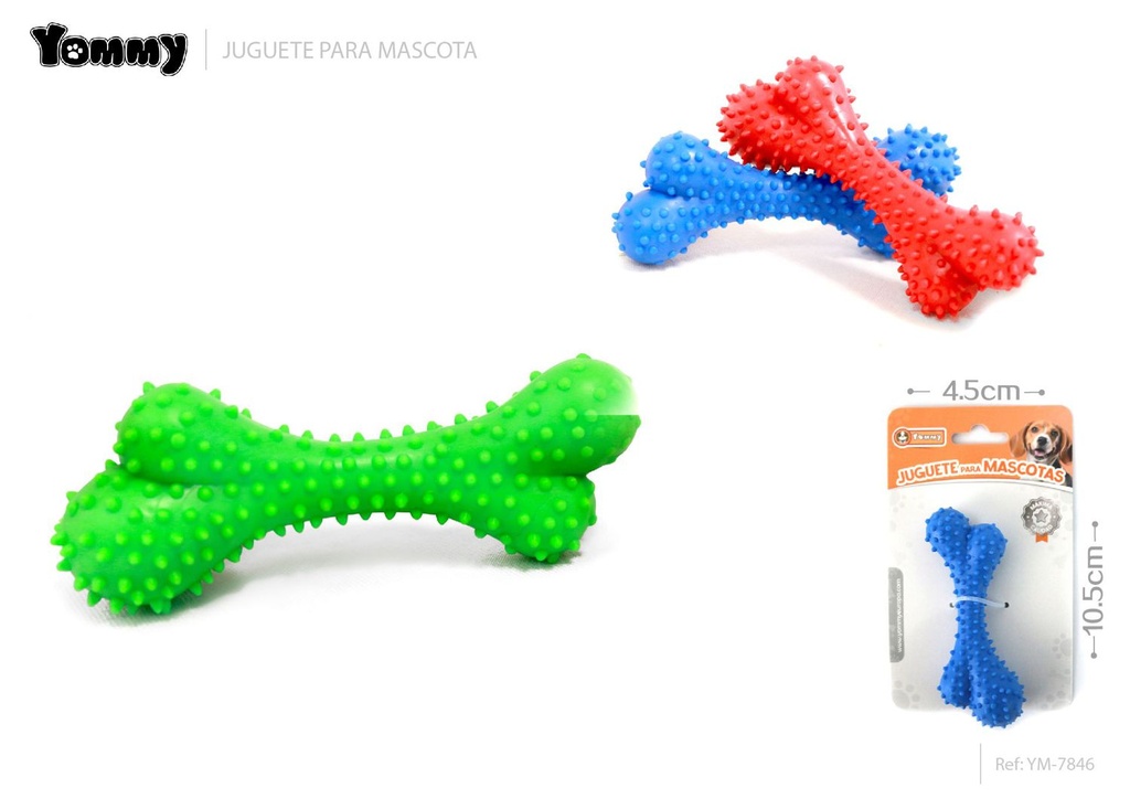 Juguete de hueso para mascotas 10.5x4.5x3 cm - Juguete de goma para masticar