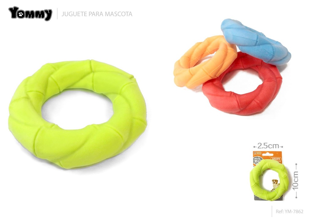 Juguete de goma con círculo de espuma 10cm*2.5cm - Juguetes para mascotas