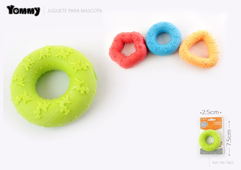 Juguete de goma para mascotas en forma de estrella 7.5x2.5 cm - Juguetes para mascotas