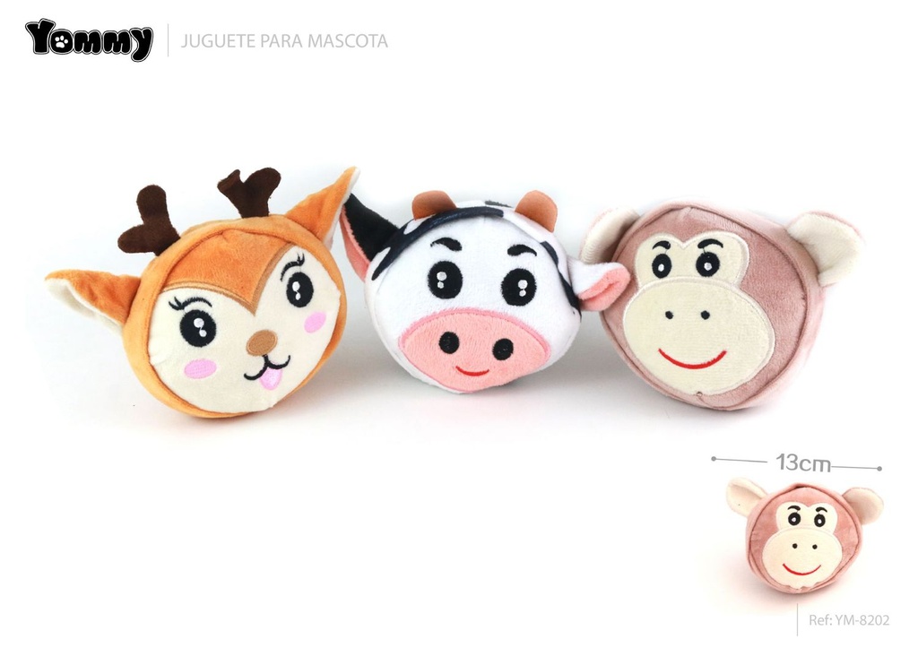 Juguete peluche animales 13cm para mascotas