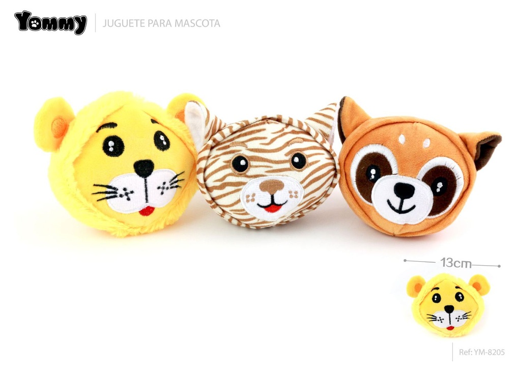 Juguete de peluche animales con sonido diámetro 13cm