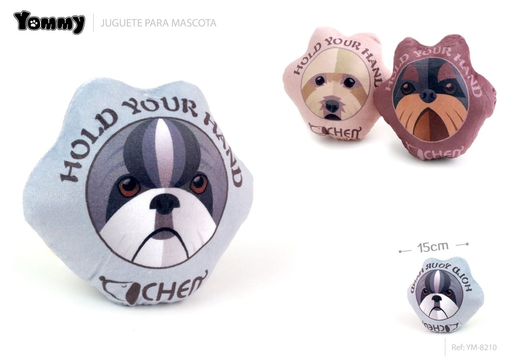 Juguete de huella de peluche 15cm para mascotas