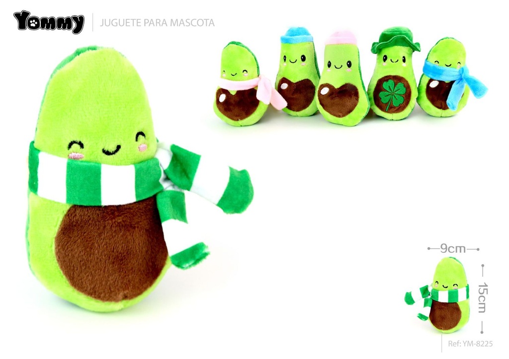 Juguete de peluche para mascotas en forma de aguacate 15*9cm