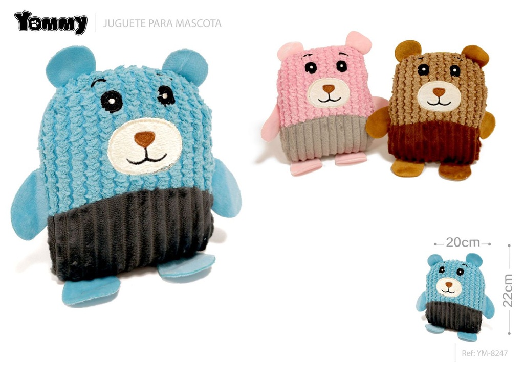 Juguete de peluche de oso 22*20 cm - Peluche suave para mascotas 