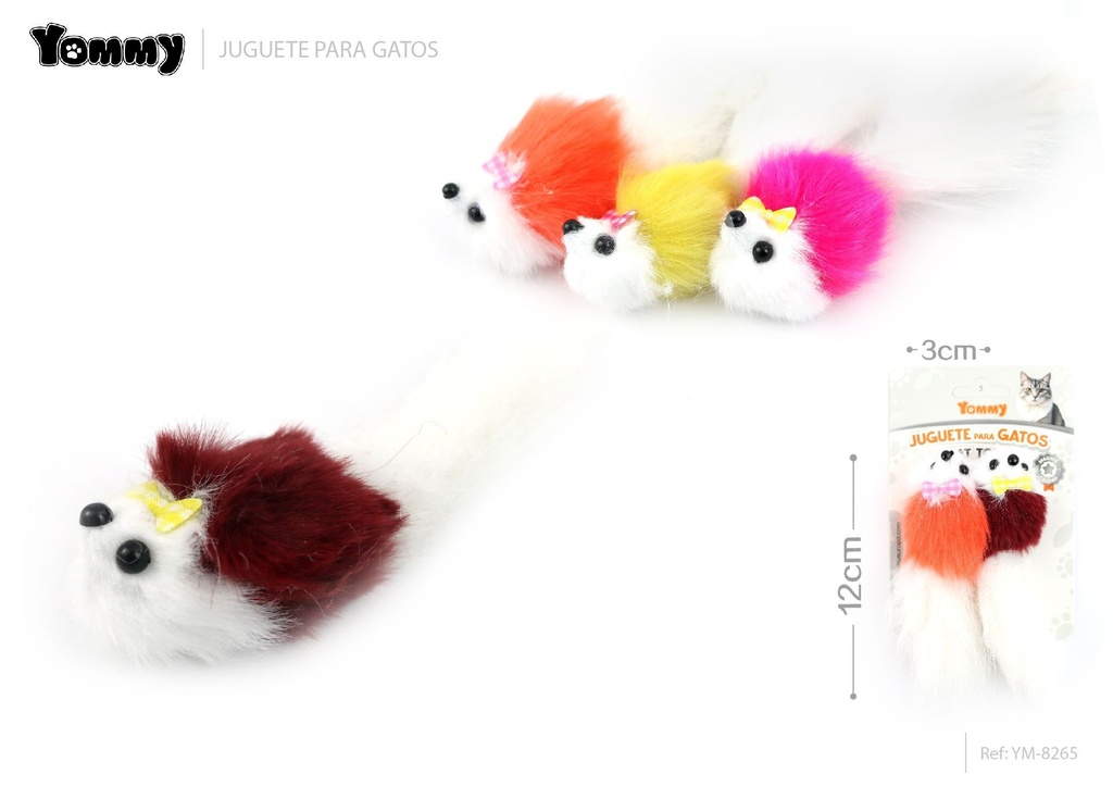 Juguete de mascotas en forma de ratón 12*3 cm - Juguetes para mascotas