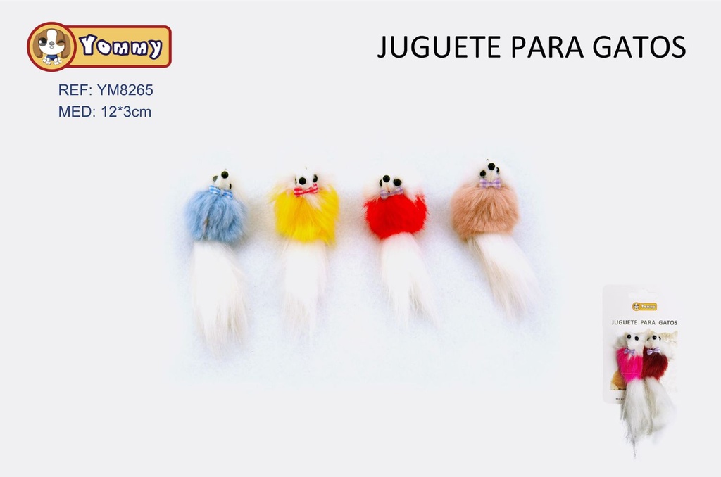 Juguete de ratón para mascotas 12x3cm gatos