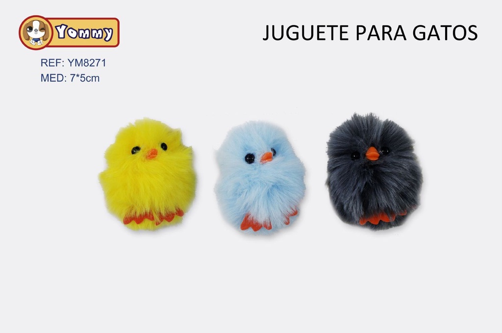 Juguete para mascotas gallina 7x5cm para entretenimiento de mascotas