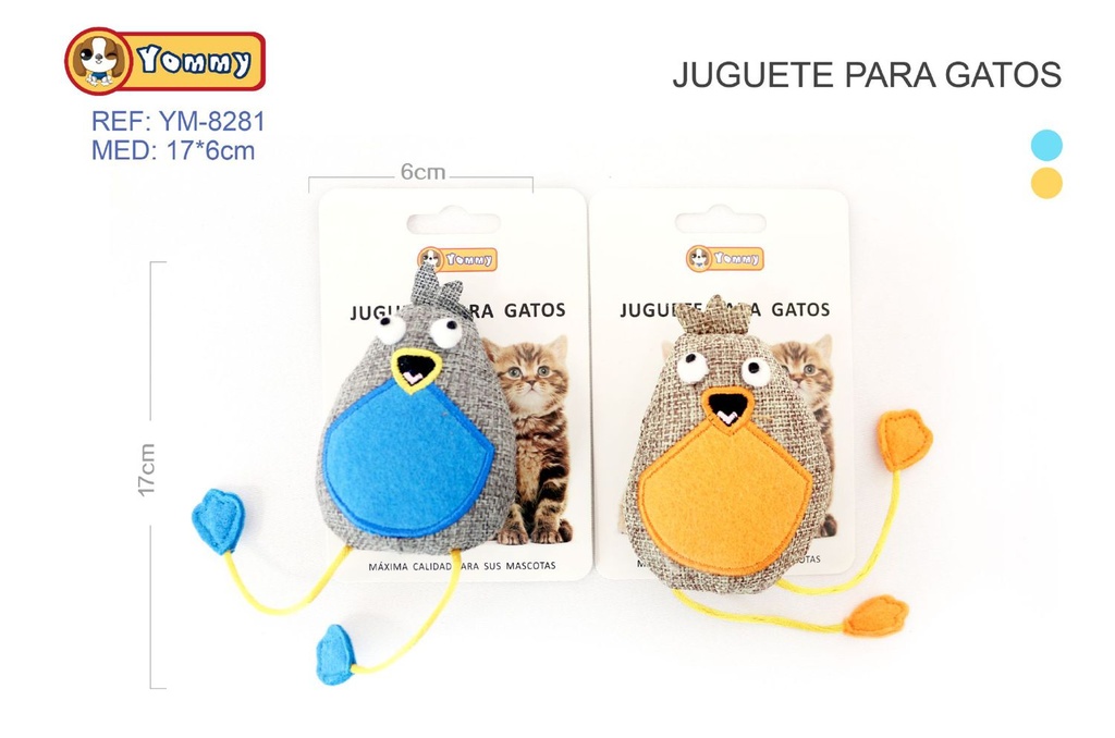 Juguete para gato pájaro 17*6cm para mascotas